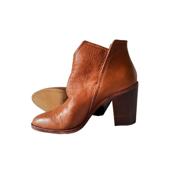 Dolce Vita Shep Brown Leather Ankle Booties Size 10 - Picture 5 of 10